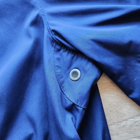 Polo Ralph Lauren Windbreaker Hooded Jacket Rip-Knit Collar Vented Zip-Up Navy - Picture 5 of 12